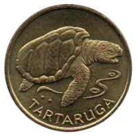 Республика Кабо - Верде. 1 эскудо 1994. UNC. Фауна. Черепаха.