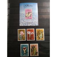 Гана 1991 г. Цветы.