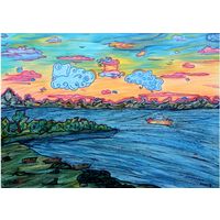 Сказочный вечер, смешанная техника,  2008, Котов Олег