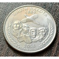 США 1/4 доллара, 2006 Квотер штата Южная Дакота   D    ( 1-6-6 )
