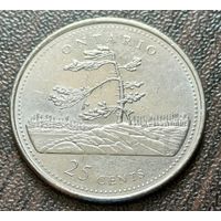 Канада 25 центов, 1992 Онтарио    ( 1-6-4 )