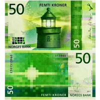 Норвегия 50 крон образца 2017 года UNC p 53  серия