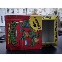 Коробка блок  от  жевательной  резинки TURTLES dunkin середины  90х  годов