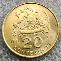 Чили 20 сентесимо   1971 - 1972 г.