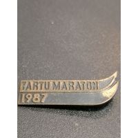 Значок Марафон 1987 год тяж.мет