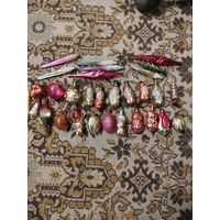 Сборный лот ёлочных игрушек,лот 1,с рубля