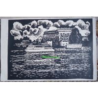 Гравюра Вид на пинский коллегиум