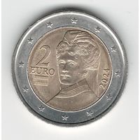 Австрия 2 евро 2024 года. Состояние aUNC