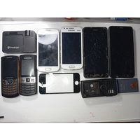 6 телефонов с запчастями и видеорегистратор  одним лотом .