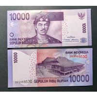 Индонезия, 10000 рупий 2010 г., P-150a (OFS, султан Махмуд Бадаруддин II), UNC