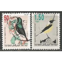 Израиль. Птицы. Скворец стенолаз и средиземноморская каменка. 1993г. Mi#1257-58. Серия.