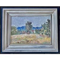 Аракчеев Б.В Пейзаж. Картон, масло. Размер 35х49 см.