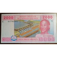 Чад, Банк центральной Африки, 2000 франков 2002 г., отметка "С",  P:508С