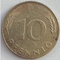 Германия 10 пфеннигов 1977 г. J
