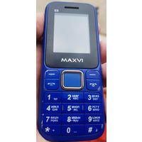 Кнопочный телефон - MAXVI C3, blue синий, б-у