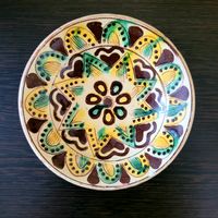 Тарелка декоративная. Косовская гуцульская керамика.