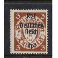 Германия Рейх 1939 Надп на марках Данцига #716**