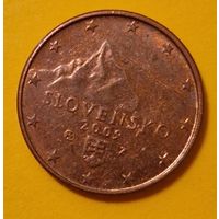 Словакия 1 евроцент 2009 стандартная монета из оборота