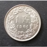 1 франк 1961 г. Серебро