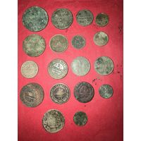 Монеты 1700-1900-е годы.цена за все.
