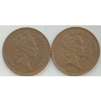 Великобритания 2 пенса 1988 г. Цена за 1 шт.