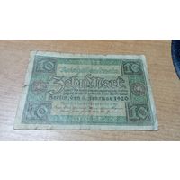 10 Марок 1920 год Германии **7321723
