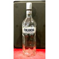 Бутылка от Водки FINLANDIA * ФИНЛЯНДИЯ * с Пробкой * без Дозатора * объём 1 литр * высота 32.5 см * диаметр 8.5 см * (2)