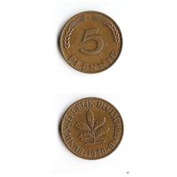 5 пфеннигов Германия 1950 года(D)