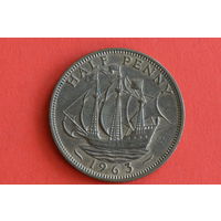 Великобритания 1/2 пенни 1963 с 1 руб