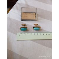 Запонки бирюза винтаж