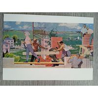 Соцреализм. Ломакин. Строительство новой деревни