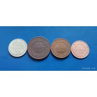 Сборка 20,3,2 и 1 копейки 1915 год РИ (Состояние на фото,в лоте 4 монеты)