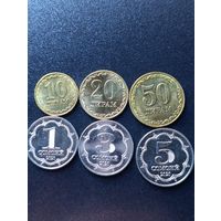 Таджикистан. Набор монет 2020 года. 6 штук.