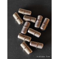 Переходник гнездо F - гнездо F, лот 10 штук с 1 рубля