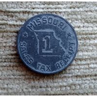 Werty71 США медаль жетон налоговый Миссури Missouri 1 mill