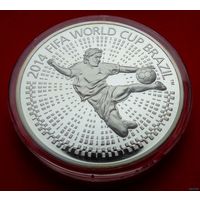 ТОРГ! 100 рублей Чемпионат мира по футболу 2014 года. Бразилия! СЕРЕБРО! 5 унций! 155,5 грамм серебра! КРАСОТА! 2014 FIFA WORLD CUP BRASIL ВОЗМОЖЕН ОБМЕН!