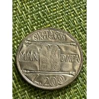 Ватикан 200 лир 1993 г ( Иоанн Павел II )