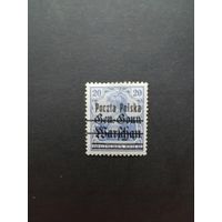 Польша 1918 Марка из серии с надпечаткой "Poczta Polska" на марках Германии выпуска 1914/1918 года (чистая* c наклейкой) Mi.10 D тип I каталог 0.10 евро