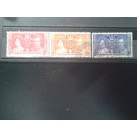 Бечуаналенд, Британская колония, 1937. Коронация короля Георга VI и королевы Елизаветы, полная серия. Mi-3,8 евро гаш.