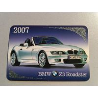 Карманный календарик. BMW Z3 Roadster.  2007 год