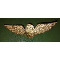 Нагрудный знак, птичка БЖД золотистая
