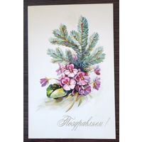 Открытка Поздравляю, 1977 г, чистая