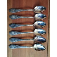 Ложки столовые Фаберже (как новые), мельхиор. ЗиД, СССР