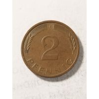 Германия 2 пфенинга 1975 F