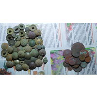 Медяки + пуговицы(350гр., всё вместе) с рубля