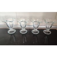 Прекрасные креманки,  мороженницы из далекого СССР.  4 шт. одним лотом