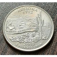США 1/4 доллара, 2008 Квотер штата Аризона   D    ( 1-7-2 )