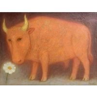 Иванов Г.Н "Телец", 1996г. Холст, масло. Размер 62,5х46,5 см.