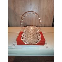 Металлическая корзинка с ажурным краем, размер 23*11 см.