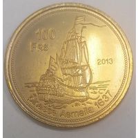 7.9. Остров Глорьез 100 франков 2013 год